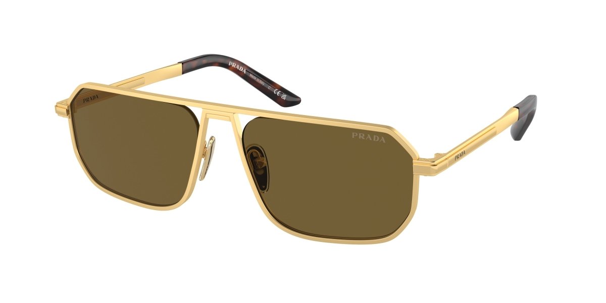 0PR A53S - Prada - (Matte Gold) Dark Brown - 59 - 17 - 145 MM - Ardor Eyewear 8056597973052