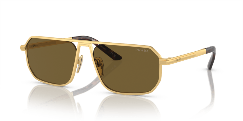 0PR A53S - Prada - (Matte Gold) Dark Brown - 59 - 17 - 145 MM - Ardor Eyewear 8056597973052