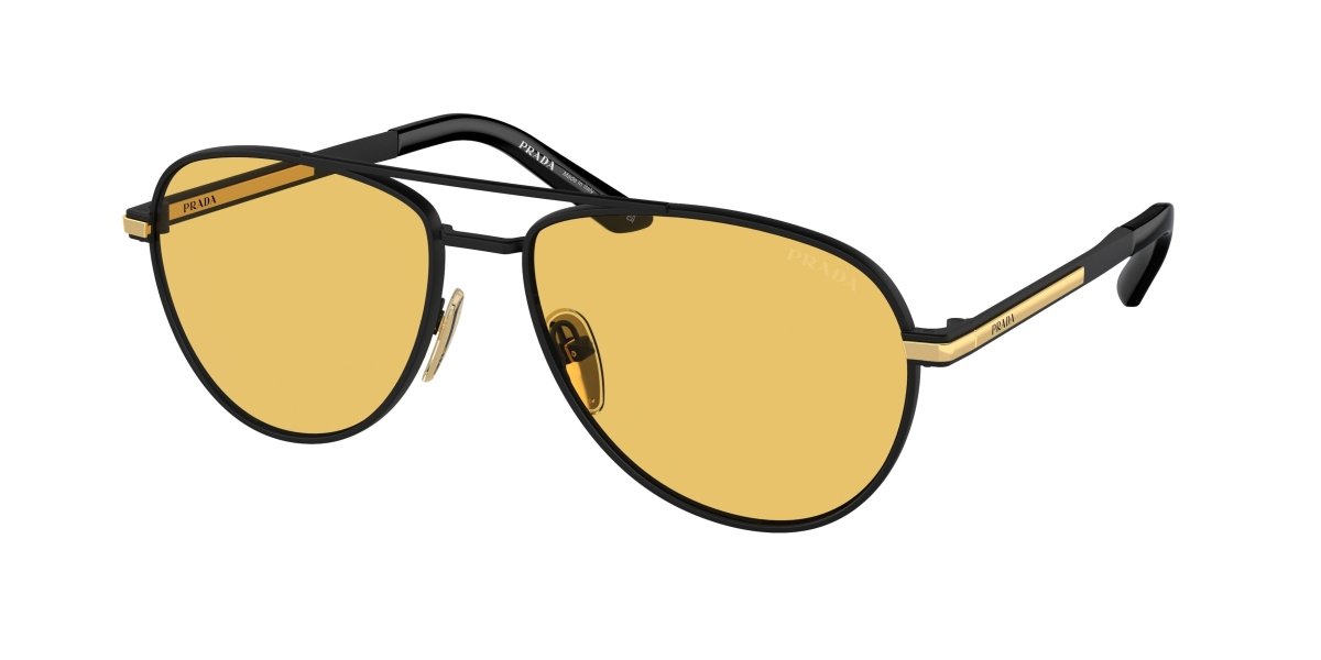 0PR A54S - Prada - (Matte Black) Yellow - 60 - 16 - 145 MM - Ardor Eyewear 8056597973120