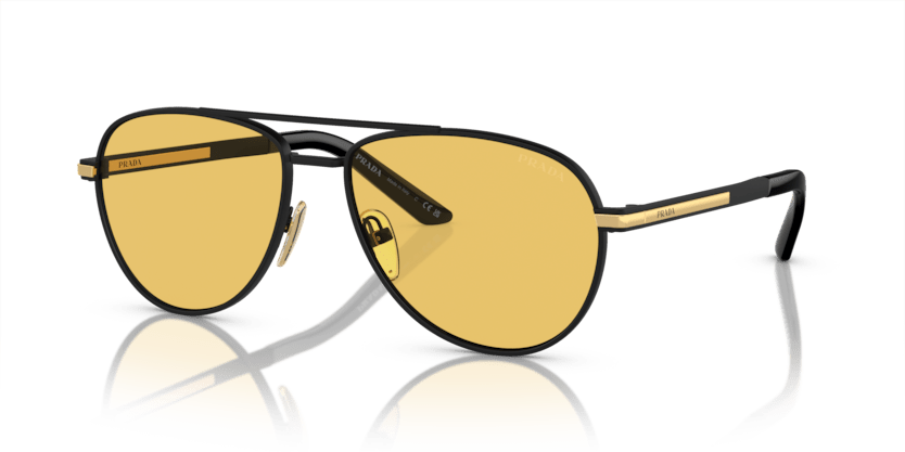 0PR A54S - Prada - (Matte Black) Yellow - 60 - 16 - 145 MM - Ardor Eyewear 8056597973120