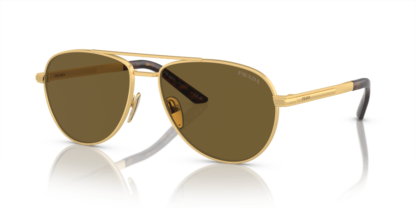 0PR A54S - Prada - (Matte Gold) Dark Brown - 60 - 16 - 145 MM - Ardor Eyewear 8056597973106