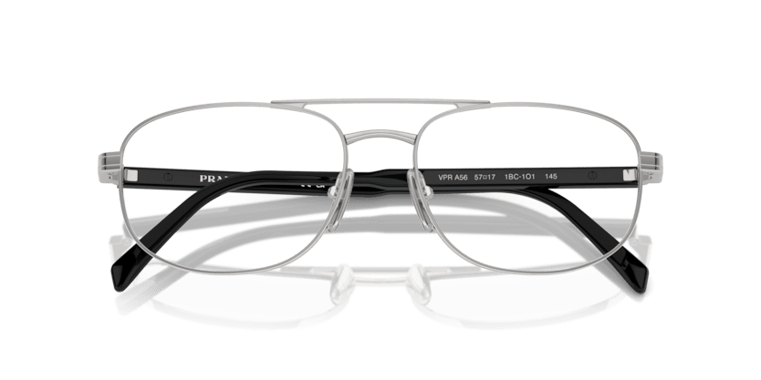 0PR A56V - Prada - Silver - (Silver 1BC1O1) - 55 - 17 - 145 MM - Ardor Eyewear 8056262134313