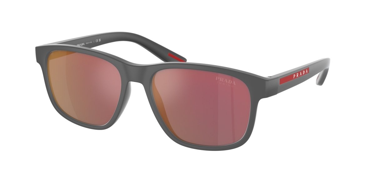 0PS 06YS - Prada Linea Rossa - (Grey Rubber) Dark Grey Mirror Red - 56 - 17 - 145 MM - Ardor Eyewear 8056597897501