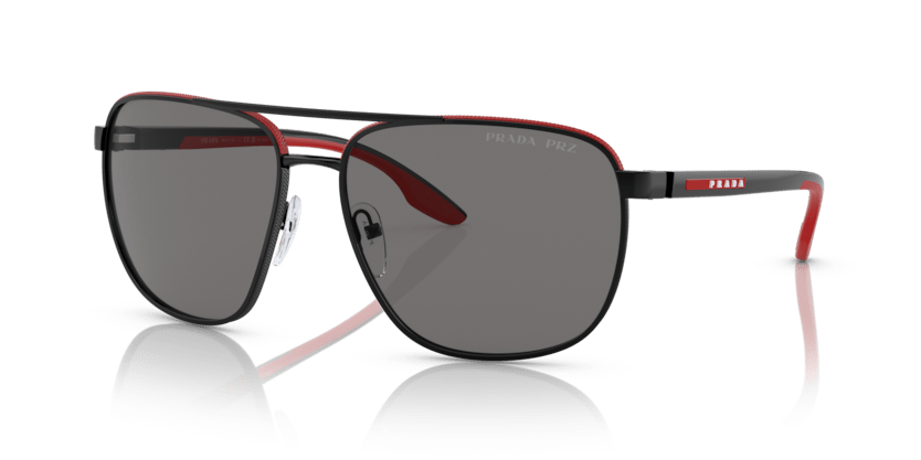 0PS 50YS - Prada Linea Rossa - Frame: Black - (Black/Red 19G02G) - Lens: Polar Dark Grey Polarized - 62 MM - Ardor Eyewear