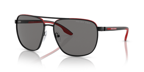 0PS 50YS - Prada Linea Rossa - Frame: Black - (Black/Red 19G02G) - Lens: Polar Dark Grey Polarized - 62 MM - Ardor Eyewear