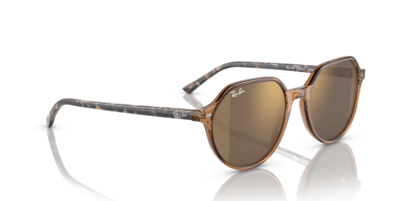 Transparent Brown - 0RB2195 8056597759229 Ray-Ban Sunglasses Unisex Square