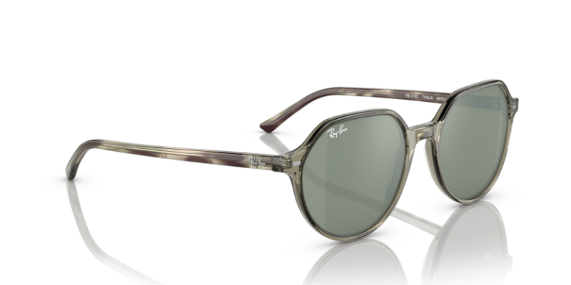 Transparent Green - 0RB2195 8056597759199 Ray-Ban Sunglasses Unisex Square