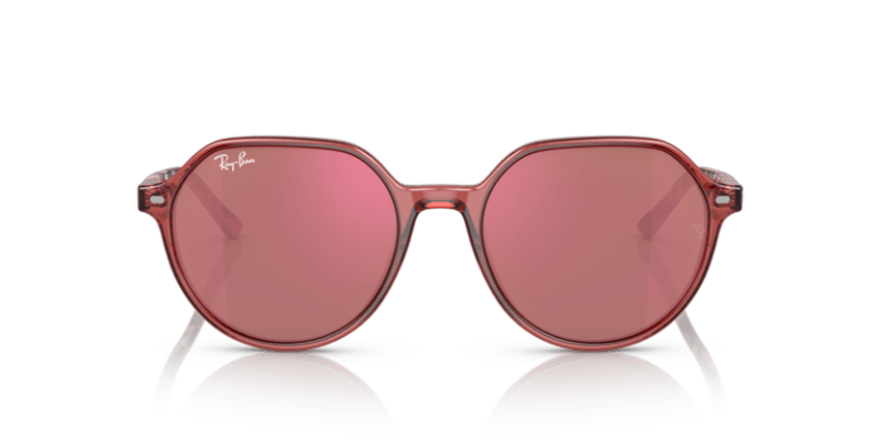 Transparent Pink - 0RB2195 8056597780940 Ray-Ban Sunglasses Unisex Square