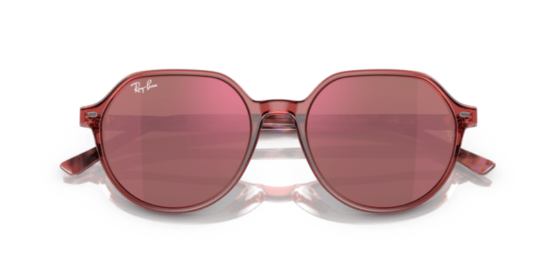Transparent Pink - 0RB2195 8056597780940 Ray-Ban Sunglasses Unisex Square