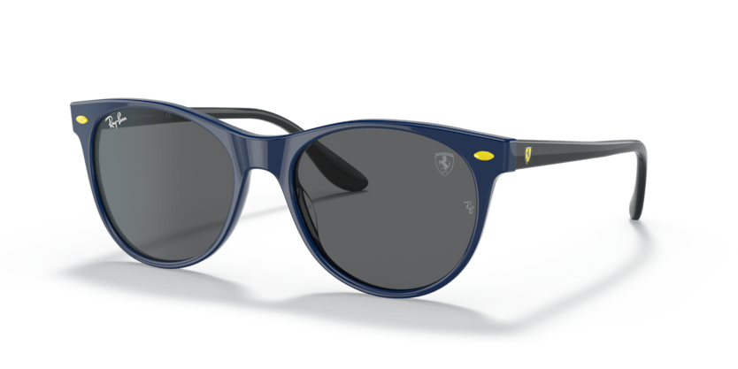 0RB2202M - Ray - Ban - Frame: Blue - (Blue F668B1) - Lens: Dark Grey - 55 MM - Ardor Eyewear