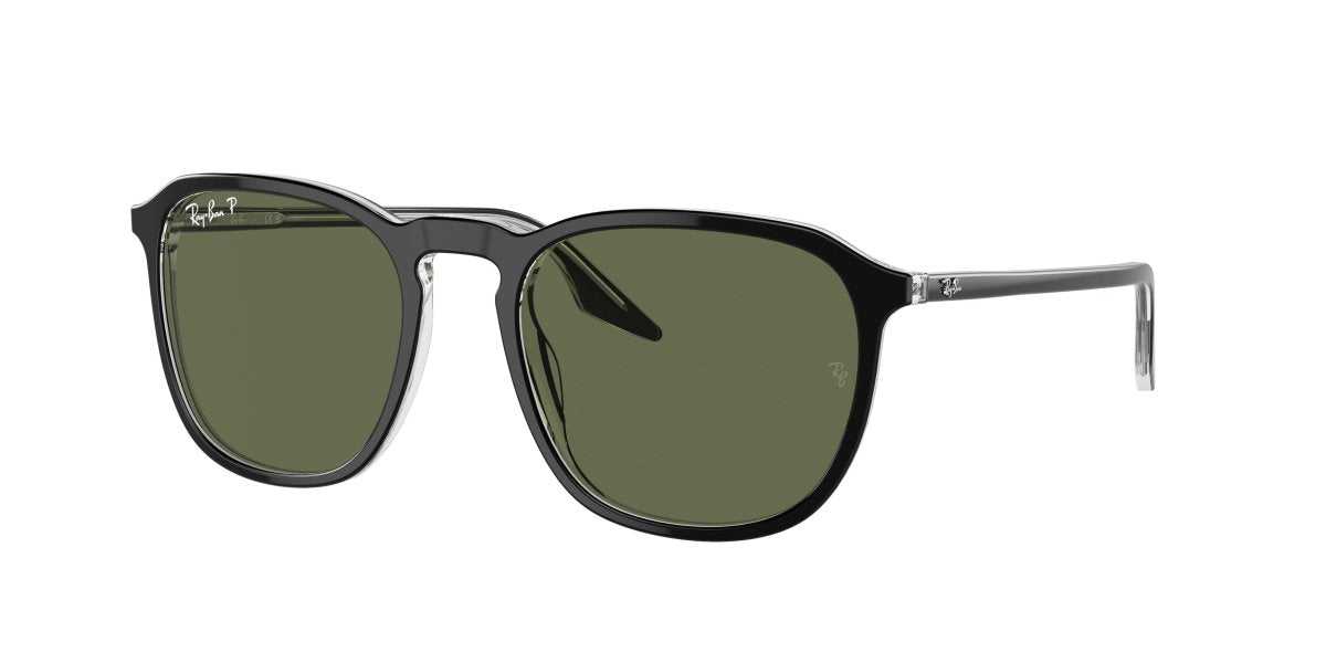 0RB2203 - Ray - Ban - (Black On Transparent) Green Polarized - 52 - 20 - 145 MM - Ardor Eyewear 8056597936538