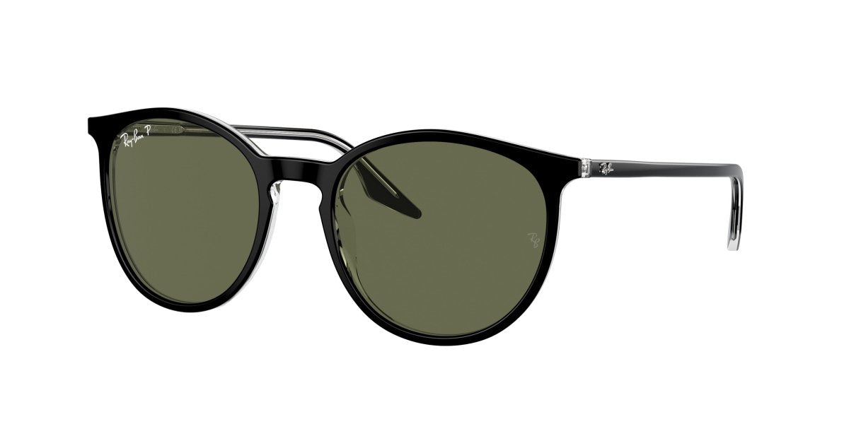 0RB2204 - Ray - Ban - (Black On Transparent) Green Polarized - 51 - 20 - 145 MM - Ardor Eyewear 8056597936576