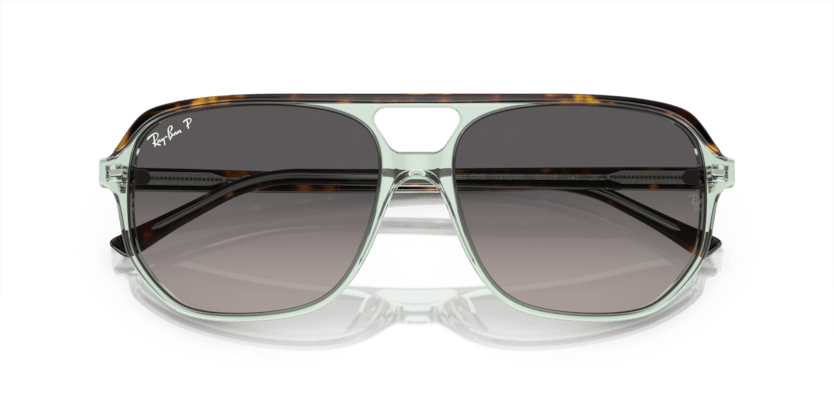 0RB2205 - Ray - Ban - Frame: Brown - (Havana On Transparent Green 1376M3) - Lens: Grey Polarized - 57 MM - Ardor Eyewear