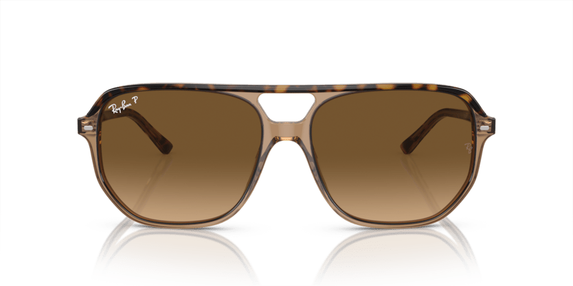 0RB2205 - Ray - Ban - Frame: Gold - (Havana On Transparent Brown 1292M2) - Lens: Brown Polarized - 57 MM - Ardor Eyewear