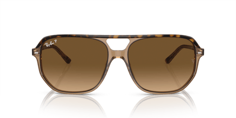 0RB2205 - Ray - Ban - Frame: Gold - (Havana On Transparent Brown 1292M2) - Lens: Brown Polarized - 57 MM - Ardor Eyewear