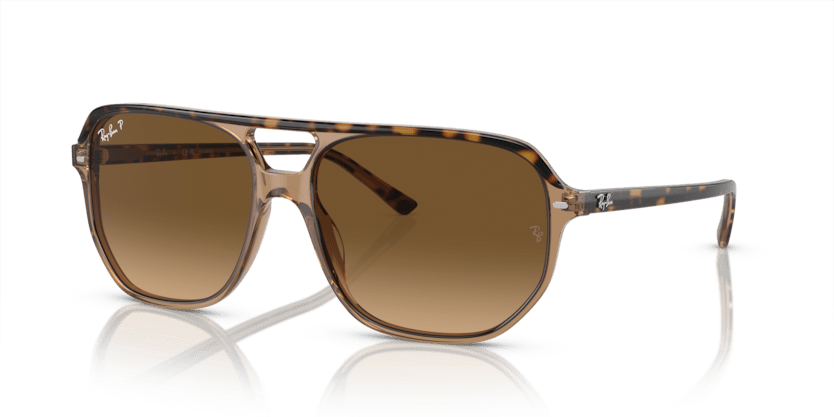 0RB2205 - Ray - Ban - Frame: Gold - (Havana On Transparent Brown 1292M2) - Lens: Brown Polarized - 57 MM - Ardor Eyewear