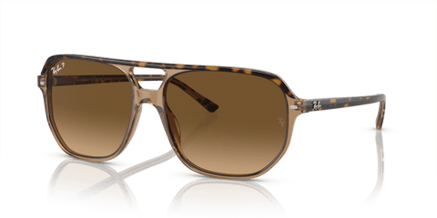 0RB2205 - Ray - Ban - Frame: Gold - (Havana On Transparent Brown 1292M2) - Lens: Brown Polarized - 57 MM - Ardor Eyewear