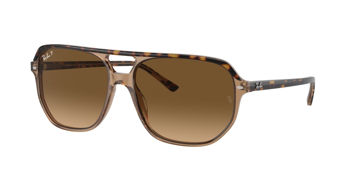 0RB2205 - Ray - Ban - Frame: Gold - (Havana On Transparent Brown 1292M2) - Lens: Brown Polarized - 57 MM - Ardor Eyewear