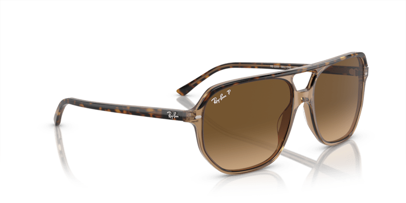 0RB2205 - Ray - Ban - Frame: Gold - (Havana On Transparent Brown 1292M2) - Lens: Brown Polarized - 57 MM - Ardor Eyewear