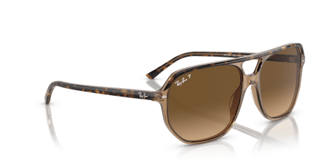 0RB2205 - Ray - Ban - Frame: Gold - (Havana On Transparent Brown 1292M2) - Lens: Brown Polarized - 57 MM - Ardor Eyewear