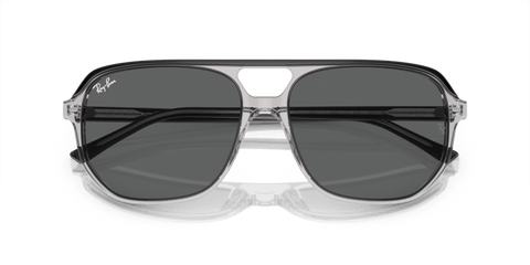 0RB2205 - Ray - Ban - Frame: Grey - (Dark Grey On Transparent Grey 1396B1) - Lens: Dark Grey - 57 MM - Ardor Eyewear