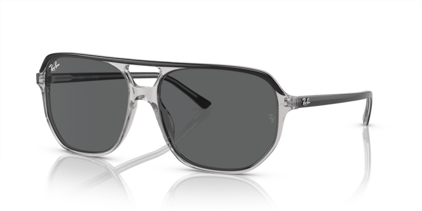 0RB2205 - Ray - Ban - Frame: Grey - (Dark Grey On Transparent Grey 1396B1) - Lens: Dark Grey - 57 MM - Ardor Eyewear