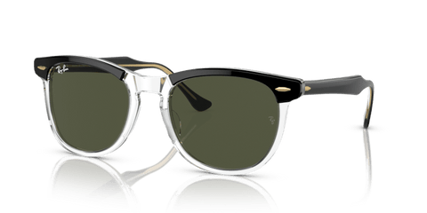 0RB2398 - Ray - Ban - Frame: Black - (Black On Transparent 129431) - Lens: Green - 53 MM - Ardor Eyewear