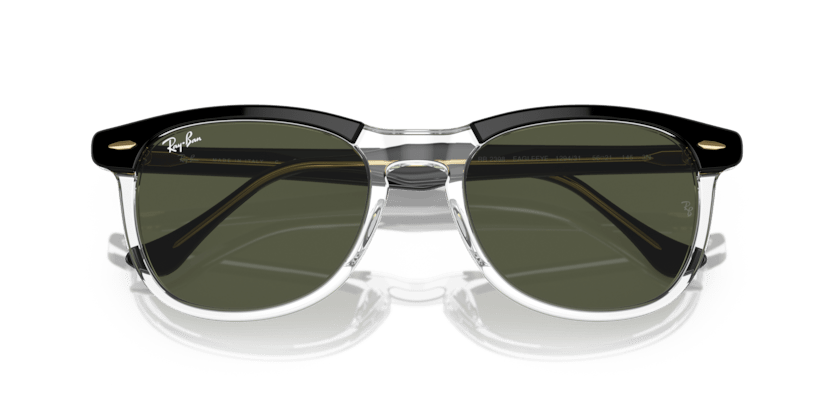 0RB2398 - Ray - Ban - Frame: Black - (Black On Transparent 129431) - Lens: Green - 53 MM - Ardor Eyewear