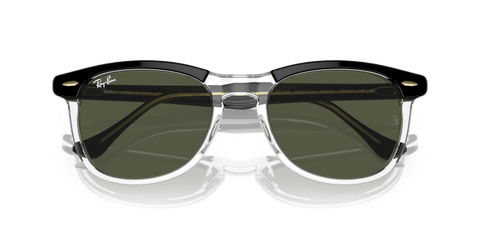 0RB2398 - Ray - Ban - Frame: Black - (Black On Transparent 129431) - Lens: Green - 53 MM - Ardor Eyewear