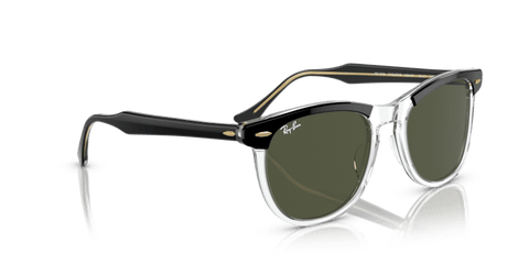 0RB2398 - Ray - Ban - Frame: Black - (Black On Transparent 129431) - Lens: Green - 53 MM - Ardor Eyewear