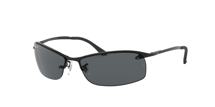 0RB3183 - Ray - Ban - Frame: Black - (Black 002/81) - Lens: Dark Grey Polarized - 63 MM - Ardor Eyewear