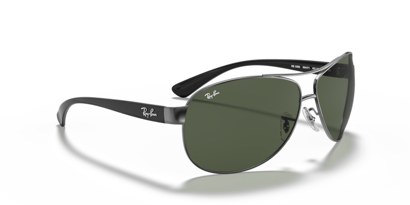 0RB3386 - Ray - Ban - (Gunmetal) Dark Green - 63 - 13 - 130 MM - Ardor Eyewear 805289204350