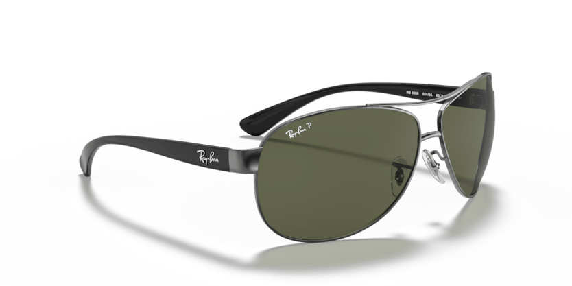 0RB3386 - Ray - Ban - (Gunmetal) G - 15 Green Polarized - 63 - 13 - 130 MM - Ardor Eyewear 805289346838