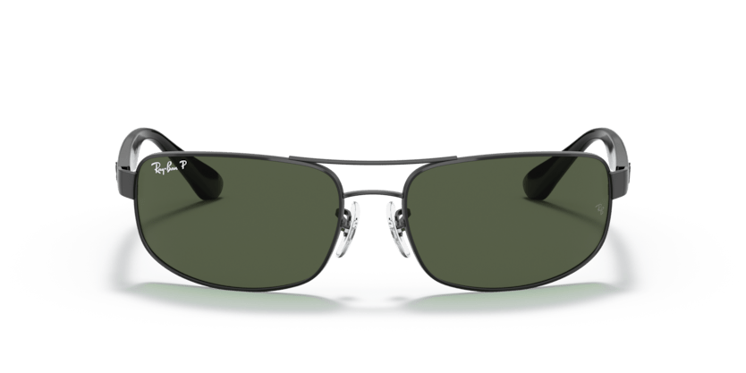 0RB3445 - Ray - Ban - Frame: Black - (Black 002/58) - Lens: G - 15 Green Polarized - 61 MM - Ardor Eyewear