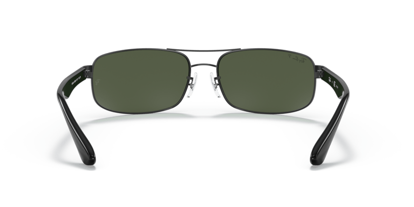 0RB3445 - Ray - Ban - Frame: Black - (Black 002/58) - Lens: G - 15 Green Polarized - 61 MM - Ardor Eyewear