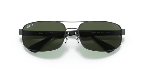 0RB3445 - Ray - Ban - Frame: Black - (Black 002/58) - Lens: G - 15 Green Polarized - 61 MM - Ardor Eyewear