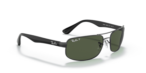 0RB3445 - Ray - Ban - Frame: Black - (Black 002/58) - Lens: G - 15 Green Polarized - 61 MM - Ardor Eyewear