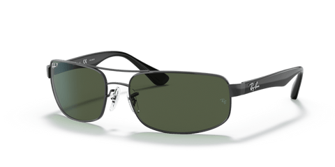 0RB3445 - Ray - Ban - Frame: Black - (Black 002/58) - Lens: G - 15 Green Polarized - 61 MM - Ardor Eyewear