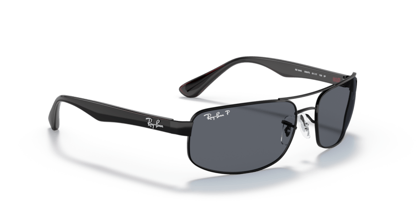 0RB3445 - Ray - Ban - Frame: Black - (Black 006/P2) - Lens: Grey Polarized - 61 MM - Ardor Eyewear