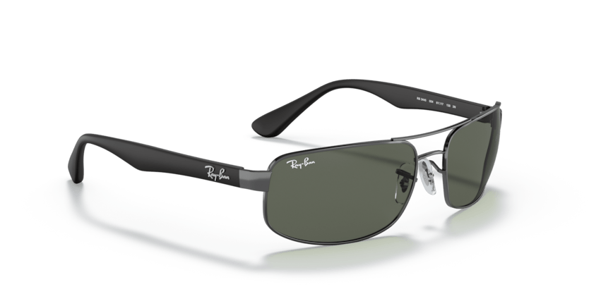 0RB3445 - Ray - Ban - Frame: Grey - (Gunmetal 004) - Lens: Green Classic G - 15 - 61 MM - Ardor Eyewear