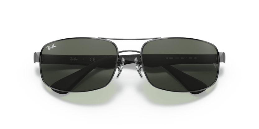 0RB3445 - Ray - Ban - Frame: Grey - (Gunmetal 004) - Lens: Green Classic G - 15 - 61 MM - Ardor Eyewear