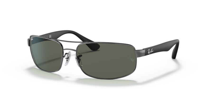 0RB3445 - Ray - Ban - Frame: Grey - (Gunmetal 004) - Lens: Green Classic G - 15 - 61 MM - Ardor Eyewear