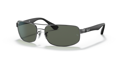 0RB3445 - Ray - Ban - Frame: Grey - (Gunmetal 004) - Lens: Green Classic G - 15 - 61 MM - Ardor Eyewear