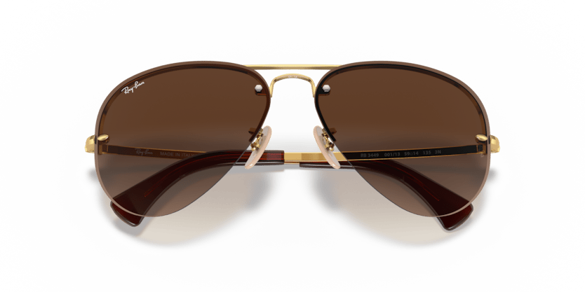 0RB3449 - Ray - Ban - Frame: Gold - (Arista Gold 001/13) - Lens: Brown Gradient - 59 MM - Ardor Eyewear