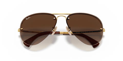 0RB3449 - Ray - Ban - Frame: Gold - (Arista Gold 001/13) - Lens: Brown Gradient - 59 MM - Ardor Eyewear