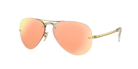 0RB3449 - Ray - Ban - Frame: Gold - (Arista Gold 001/2Y) - Lens: Copper Mirror - 59 MM - Ardor Eyewear