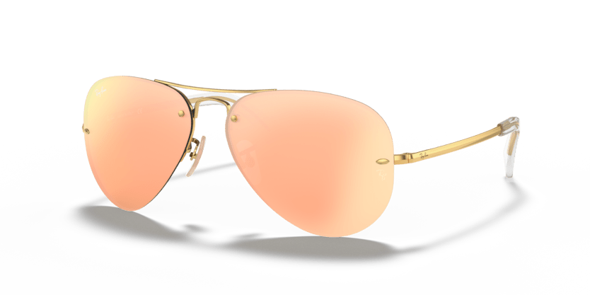 0RB3449 - Ray - Ban - Frame: Gold - (Arista Gold 001/2Y) - Lens: Copper Mirror - 59 MM - Ardor Eyewear