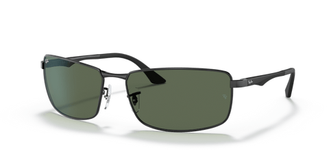 0RB3498 - Ray - Ban - Frame: Black - (Black 002/71) - Lens: Green - 61 MM - Ardor Eyewear