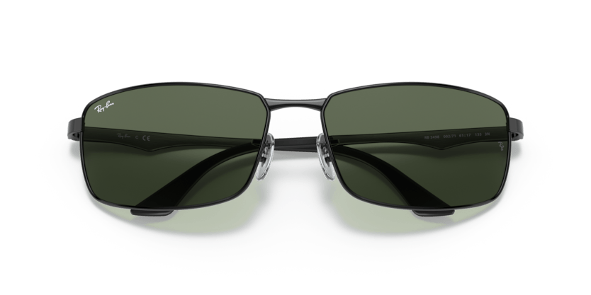 0RB3498 - Ray - Ban - Frame: Black - (Black 002/71) - Lens: Green - 61 MM - Ardor Eyewear