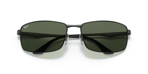 0RB3498 - Ray - Ban - Frame: Black - (Black 002/71) - Lens: Green - 61 MM - Ardor Eyewear